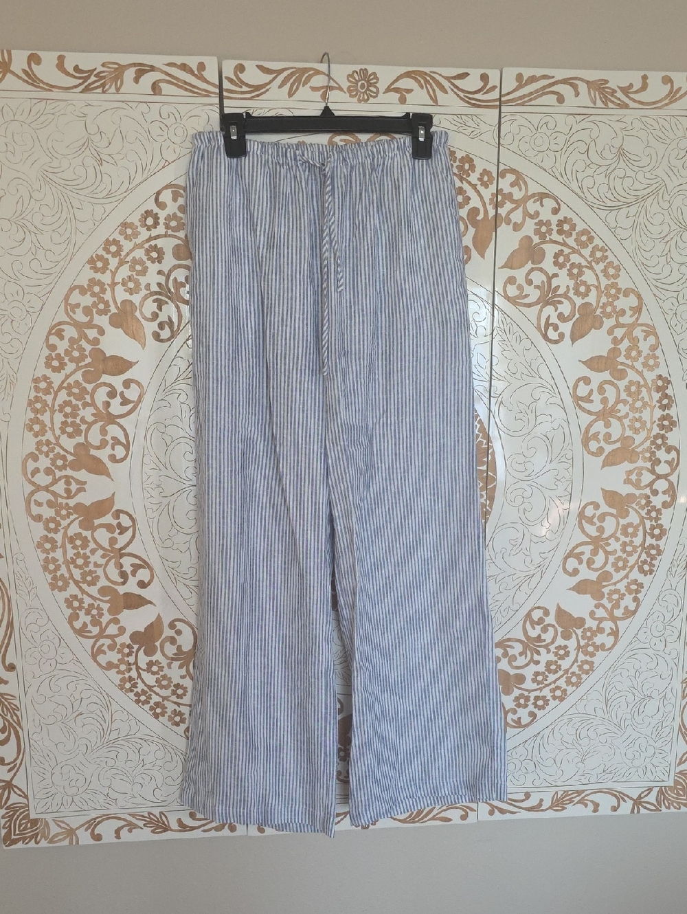 Cotton On Blue & White Pinstripe Wide Leg Pants